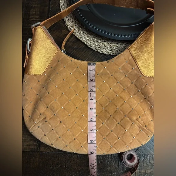 Michael Kors Shedron studded Suede Hobo Bag🧡🤩 - Picture 11 of 11